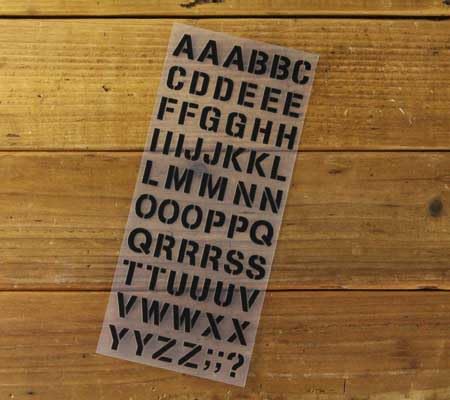 Amazon.co.jp: アルファベットステンシル転写ステッカー63P